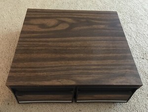 Randix VTD-24 Video Cassette Tape Storage Case Holder Vintage Wood Grain VHS