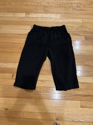DRESS BARN Women Capris Black Size Large Stretch Pull On Pockets | eBay