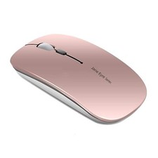 Q5 Slim Rose Gold Rechargeable Wireless Mouse 2.4G Portable Optical Silent
