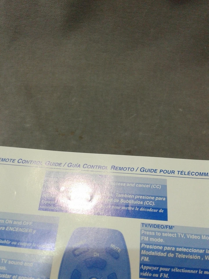 Guía de mando a distancia Eur501-555 Panasonic Foto 2 de 3