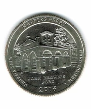 2016-D Brilliant Uncirculated Harpers Ferry National Historial Park Quarter Coin