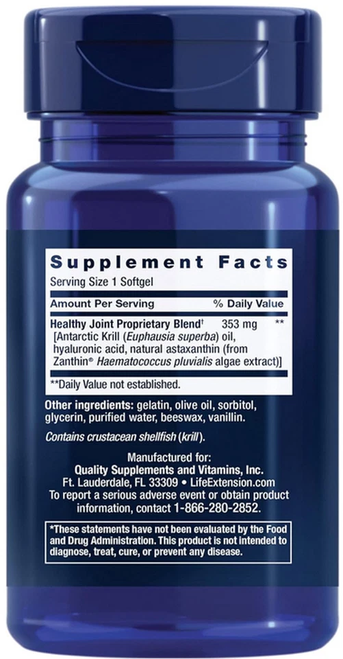 KRILL FÓRMULA ARTICULAR SALUDABLE INFLAMACIÓN LUBRICANTE COJÍN 90 Sgl EXTENSIÓN DE VIDA Foto 2 de 4