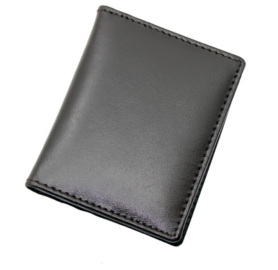 RFID-blockierende ultradünne minimalistische Leder-Geldbörse Mini-Kartenetui UK 4022 schwarz