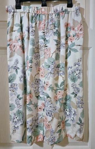 Koret 2-piece Blouse & Skirt Set ~Size 14/XL~Floral print~Elastic Back Waist~EUC - Picture 10 of 11