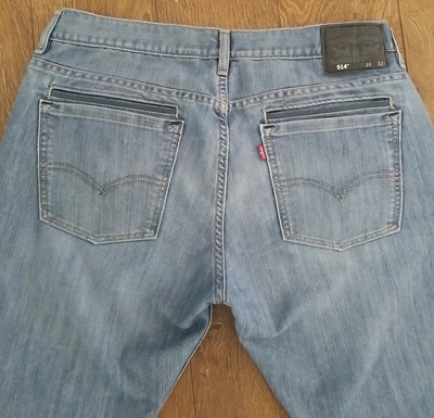 Men's 514 Levi's Slim Straight Jeans Zipper Back Pockets Black Label Size 36x32 | eBay