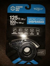 Atwood Rope MFG Micro Cord Dispenser Black Small Cutting Blade Comfortable Bag