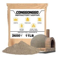 11 LBS Refractory Mortar, 2600  F High Temperature Mortar for Masonry -Fire R...