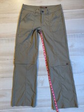 prAna breathe tan zip off nylon hiking pants size 8 Reg women's 31" ins