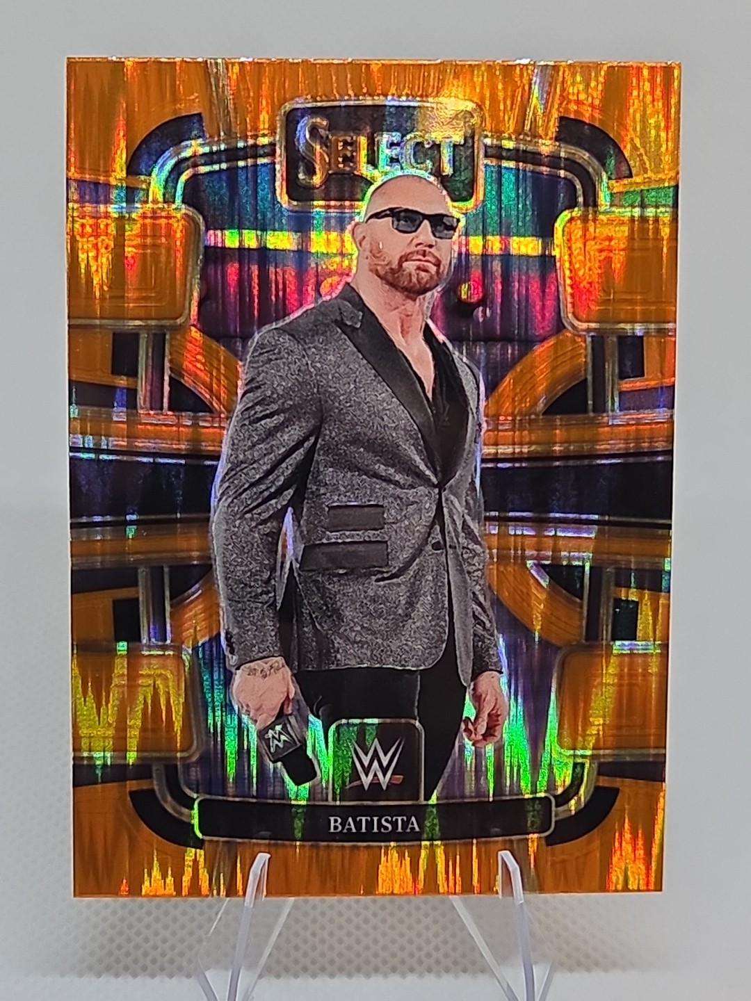 2024 Panini Select WWE Batista #29 Concourse Orange Flash Prizm