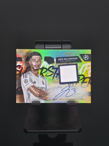 Topps 2025-26 UEFA Club Competitions Jude Bellingham TSAR-JB Auto Relic Gold /50
