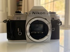 Nikon FG 35mm SLR Film Camera Body Silver/Black JAPAN Vintage parts only