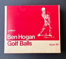 VINTAGE COLLECTOR'S FAVORITE BEN HOGAN APEX 90 GOLF BALLS 3-BALL SLEEVE BOX
