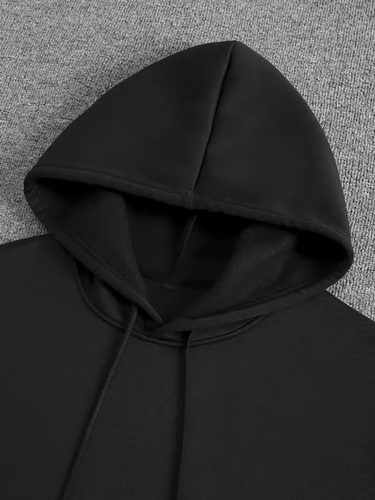 Insert Cheesy Bread Hoodie | Red Arrow Graphic | Unisex Black Pullover - Afbeelding 4 van 5
