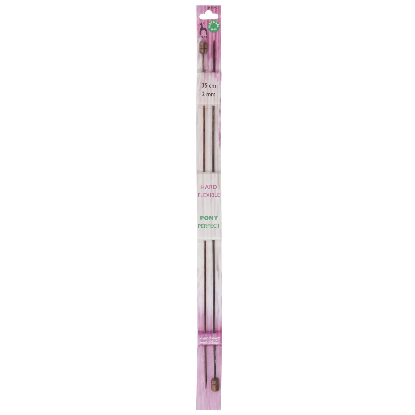 Pony Perfect 35cm Wooden Knitting Needles - 2.00mm (P41901) - Image 2