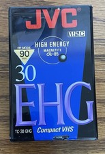 SEALED JVC Compact VHS C, EHG TC-30 camcorder video tape, High Energy
