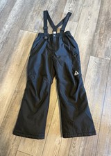 Gerry Black Snow Pants Ski Pants With Suspenders Youth Kids Size Medium 10-12