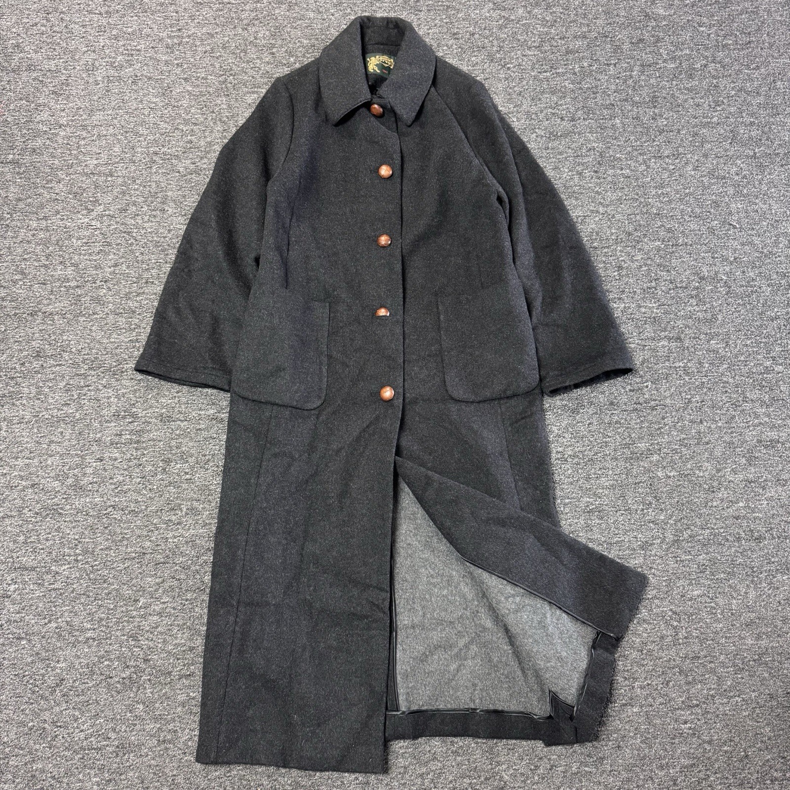 Womens Loden Frey Trench Coat - Size 38 Grey Heavyweight