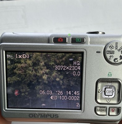 Olympus X-775 7.1MP Compact Digital Camera Silver Tested W/512 MB Memory Card