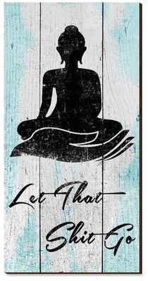 Chuniff Funny Bathroom Wall Decor, Buddhist Quote Bathroom Wall Art, Funny ba...