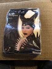 Women Maleficent Costume Disney Witch Black Horns Cosplay Mask Halloween Hat
