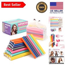 42PCS Heatless Hair Curlers for Effortless Overnight Curls - 7 Sizes Colors