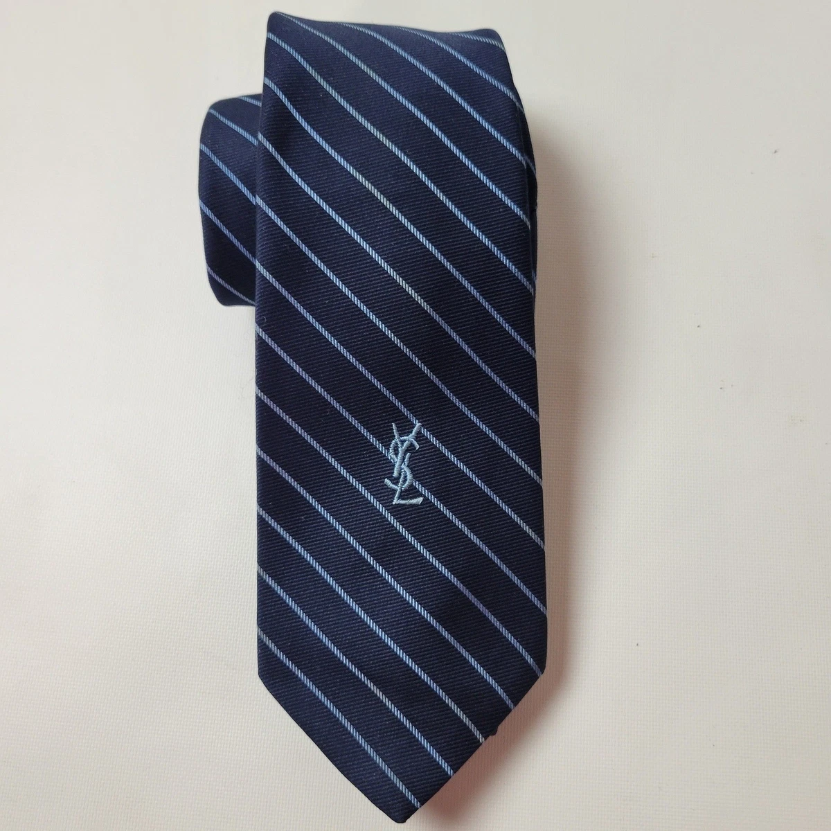 ネクタイ SAINT LAURENT PARIS STRIPE SILK TIE STRIPED WIDE TIE IN SILK in Black | Saint Laurent | YSL EN-CA