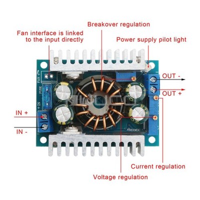 150W DC-DC Boost Converter 10-32V to 10-46V Step Up Constant Current Module