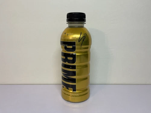 Prime Hydration Gold New York NYC Billion Logan Paul Autographed Signed Bottle
