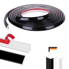 Peel and Stick Tile Edge Trim 10Ft L-Shape Outside Corner 10Ft Black 