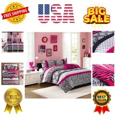Comforter Set Fun Bedroom Décor - Modern All Season Polka Dot Print, Vibrant ...