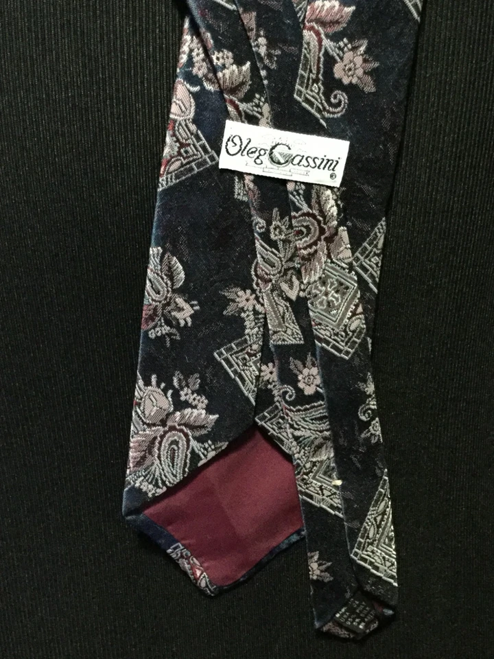 Corbata de cuello Oleg Cassini de cachemira/diamante para hombre 3,5x57 Foto 3 de 3