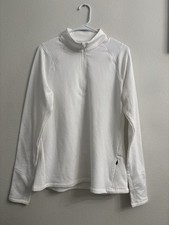 DSG Women's Run Grid 1/4 Zip Pullover Sweatshirt Pure Black Size L Polyester NEW