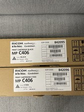 Ricoh 842095 & 842096, Black & Cyan MP C406 Toner Cartridge Genuine Original