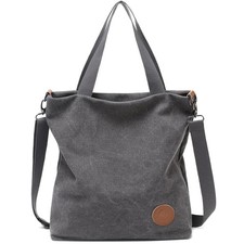 JANSBEN Damen Canvas Handtasche Schultertasche Casual Multifunktionale