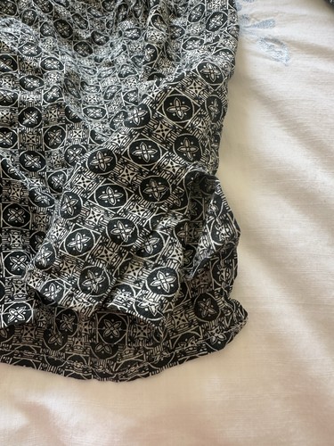 Vintage Debenhams Ladies Dark Green & White Patterned Silk Blouse, Size 14 - Picture 9 of 13