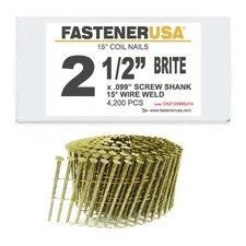 2-1/2" x .099 SCREW BRITE COIL NAILS 15-DEG WIRE 4,200ct | CN212099SJ14