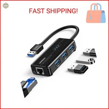 UGREEN USB 3.0 Hub Ethernet Adapter 10 100 1000 Gigabit Network Converter with 3