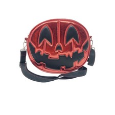 Borsa a tracolla Love Pain And Stitches Jack O Lantern zucca cult rosso cromato