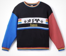 Disney Retro Vintage 90  s Look Mickey Mouse Fantasia Crewneck Sweatshirt M NWT