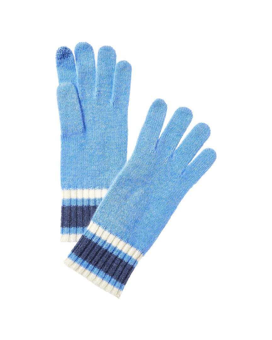 Hannah Rose Rugby Stripe Cashmere Gloves Women's