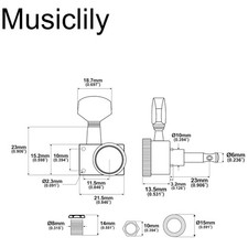 Guitar Locking Tuners Set for Fender Strat/Tele, Chrome