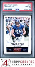 2014 PANINI SCORE #313 JARED ALLEN VIKINGS HOF POP 1 PSA 10