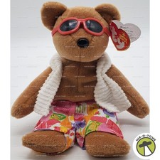 Ty Beanie Baby Miami the Bear with Red Sunglasses Plush