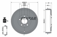 Textar Bremstrommel FüR Fiat Doblo GroßRaumlimousine 263 263 Opel Combo