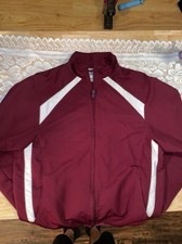 Russell athletics maroon windbreaker