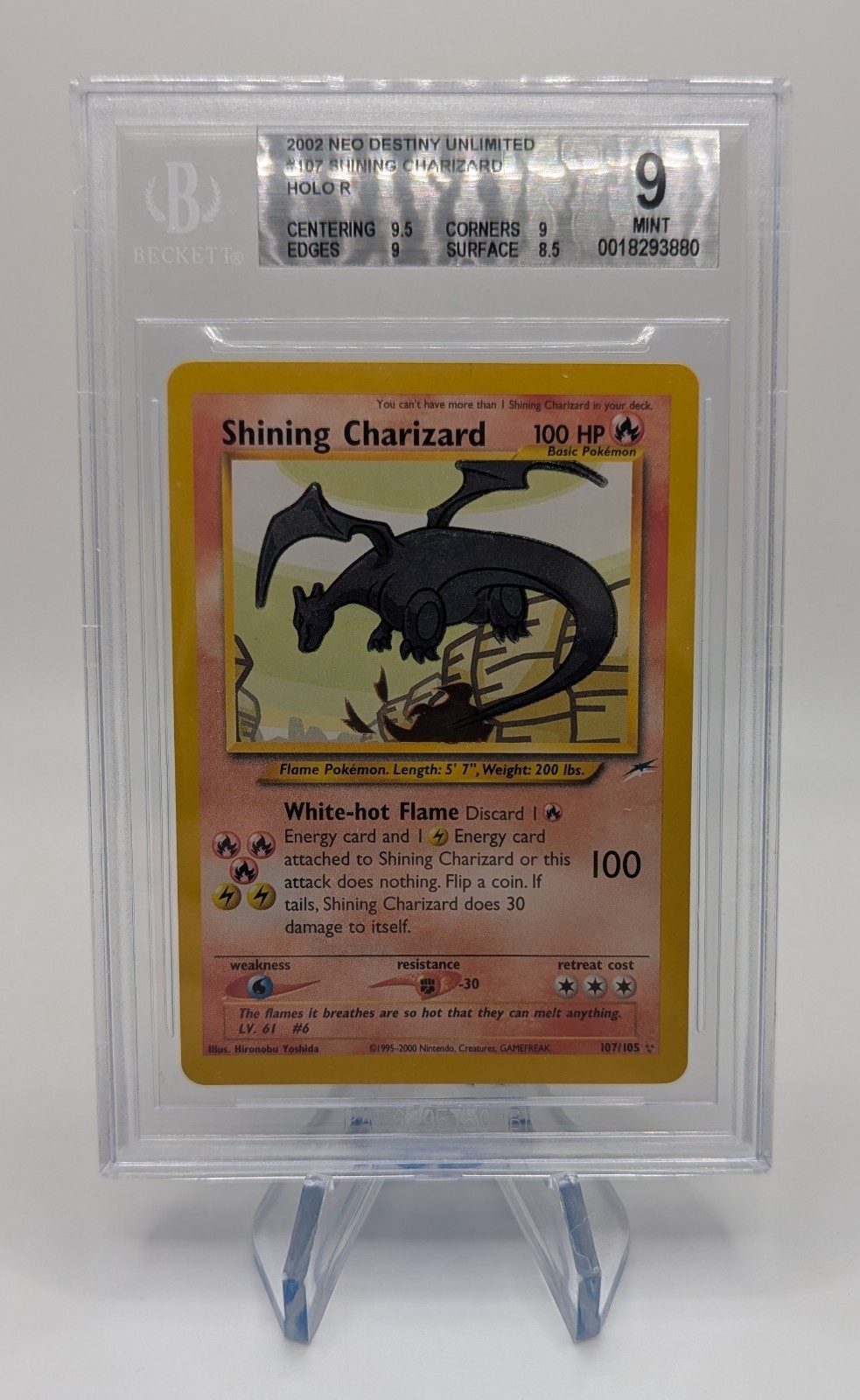 BGS 9 Shining Charizard 107/105 2002 Pokemon Neo Destiny