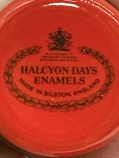 Halcyon Days Enamels Small Porcelain Box Holly Design