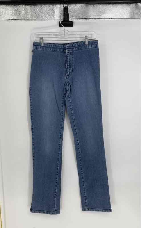 DKNY Womens Blue Medium Wash Pockets Denim Straight Leg Jeans Size 4