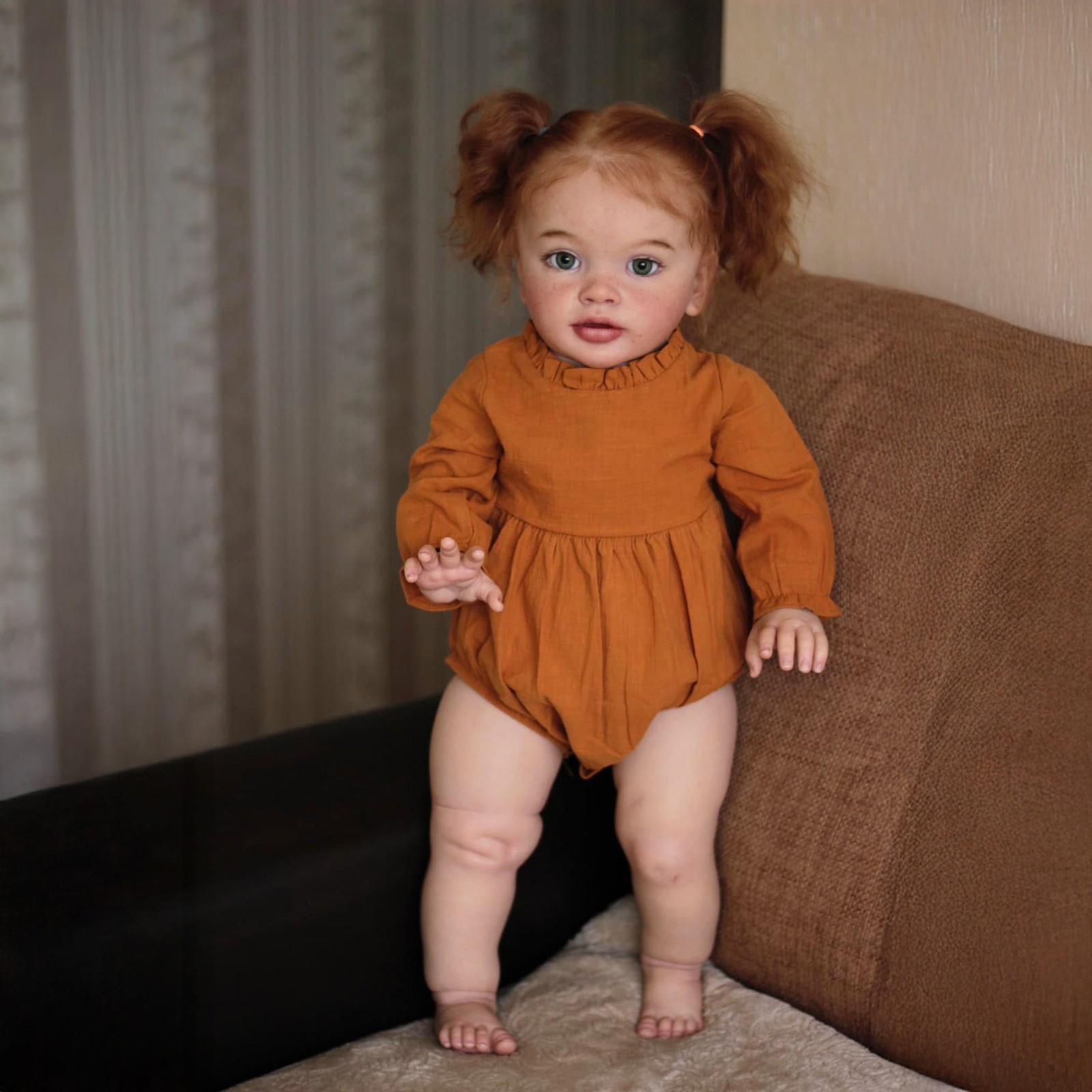 26 Inch Lifelike Reborn Baby Dolls Cloth Body Vinyl Limbs Sweet Adorable Toddler