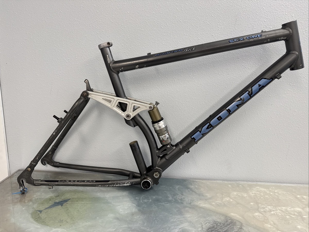 Vintage KONA SEX ONE Suspension Frame Large 90s MTB Aluminum FOX